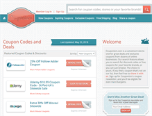Tablet Screenshot of couponism.com